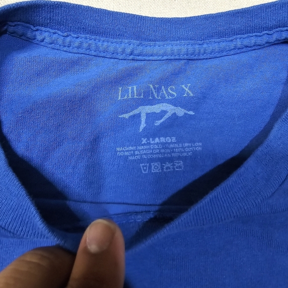 Lil Nas X Long Live Motero Tour/Concert Tee Shirt Mens Size Extra Large Blue - Picture 4 of 6